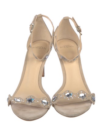 Alexandre Birman Suede Crystal Embellishments Sandals