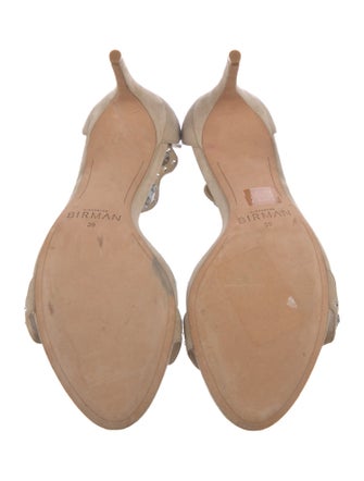 Alexandre Birman Suede Crystal Embellishments Sandals