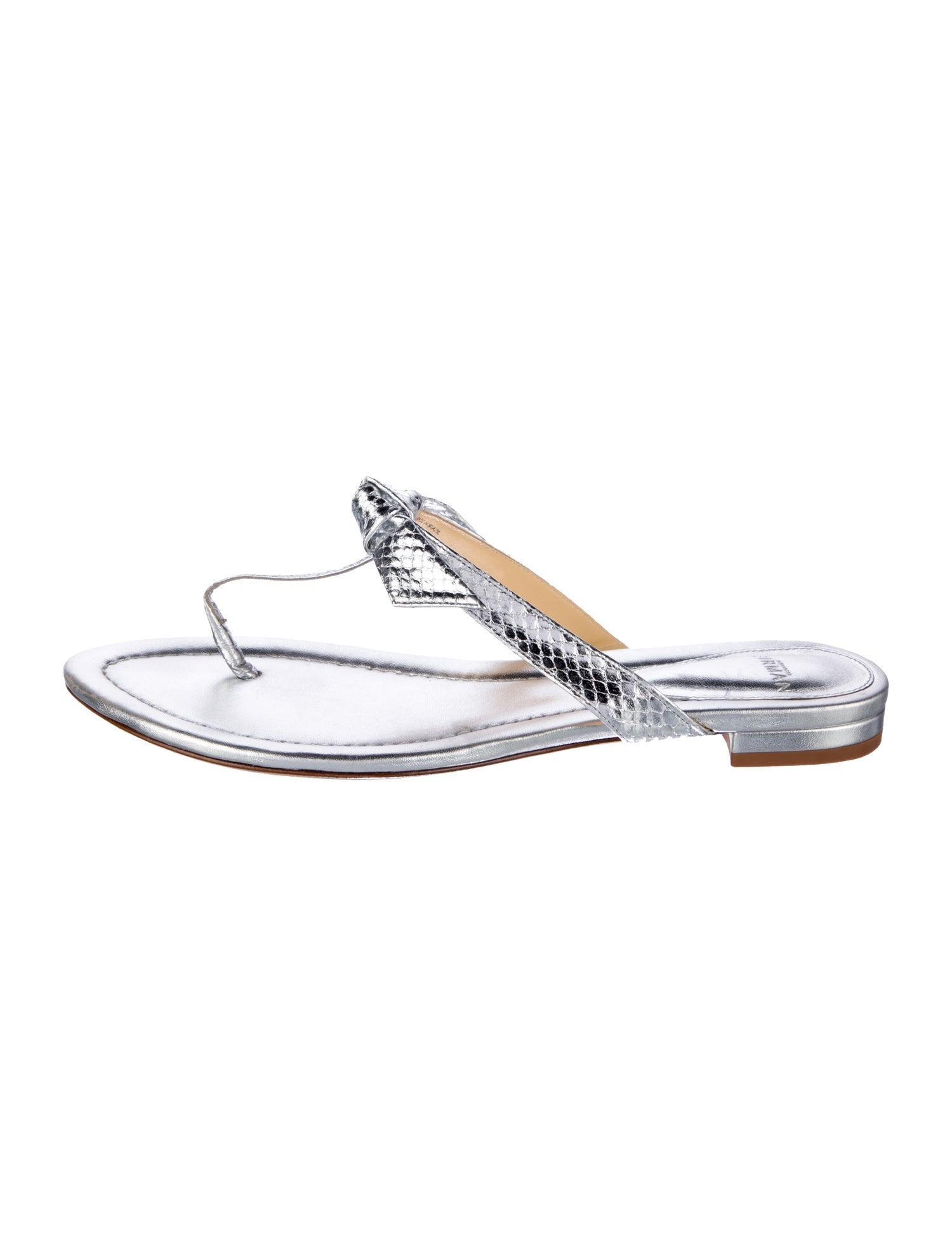 Alexandre Birman Snakeskin Flip Flops