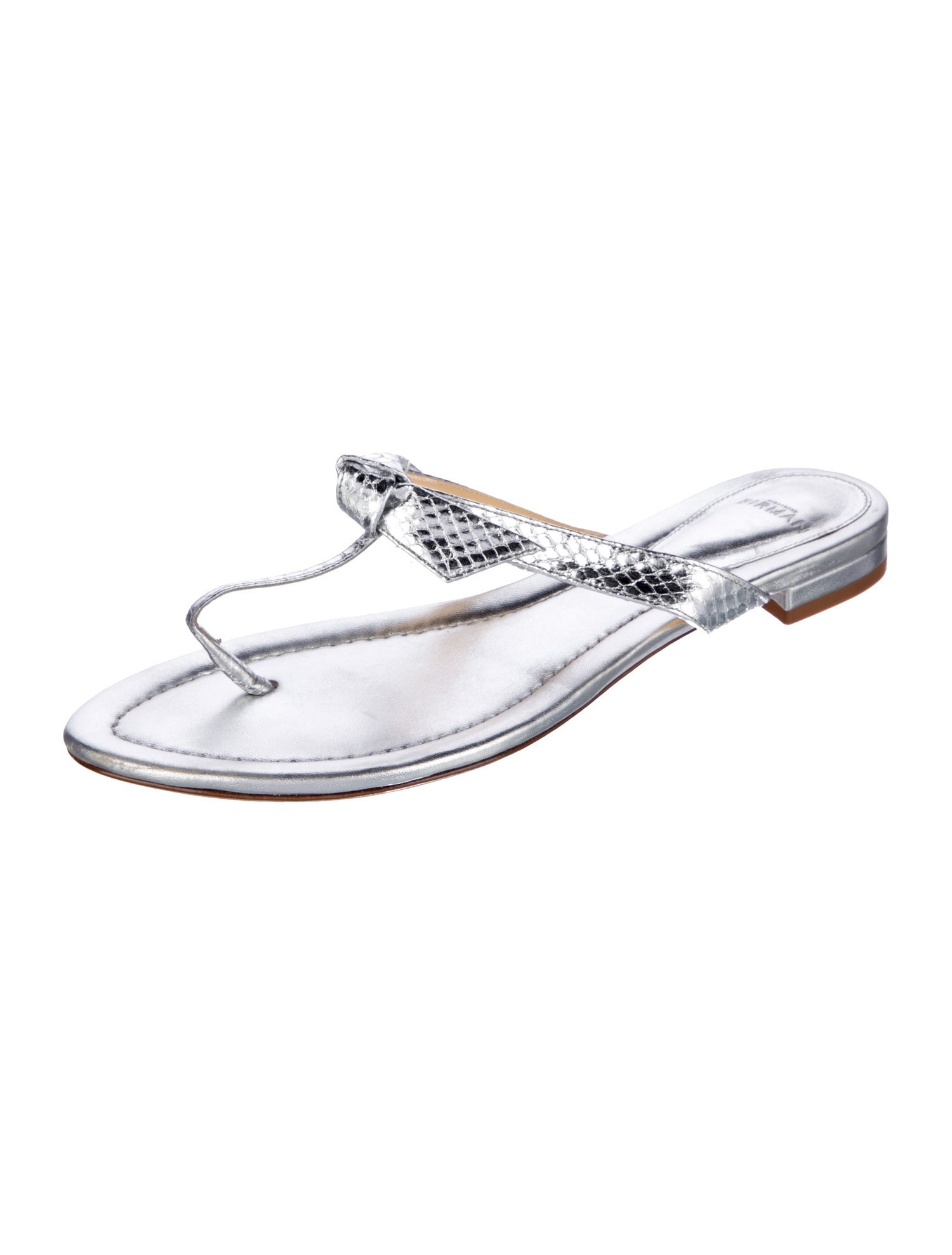 Alexandre Birman Snakeskin Flip Flops