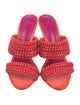 Alexandre Birman Leather Whipstitch Trim Slides