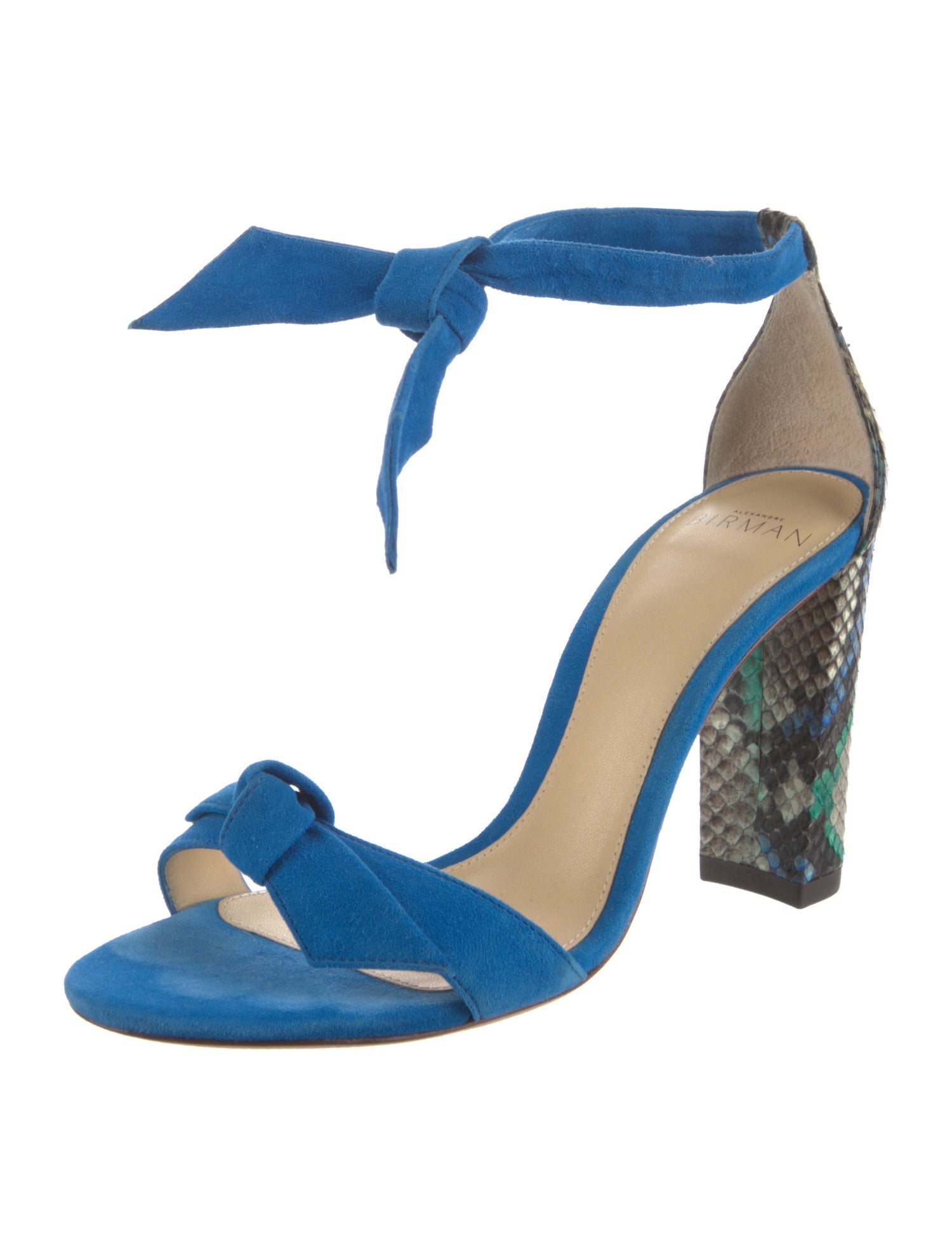 Alexandre Birman Suede Animal Print Sandals