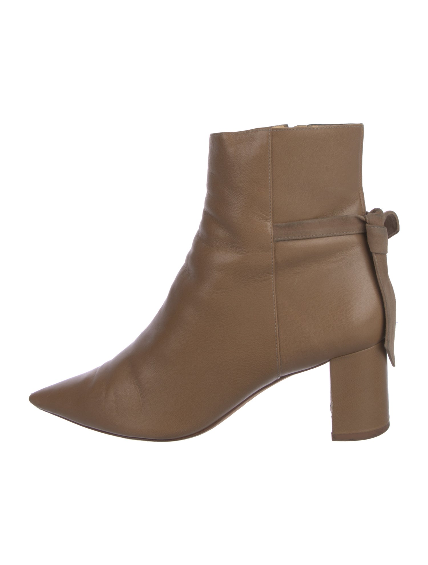 Alexandre Birman Leather Bow Accents Boots