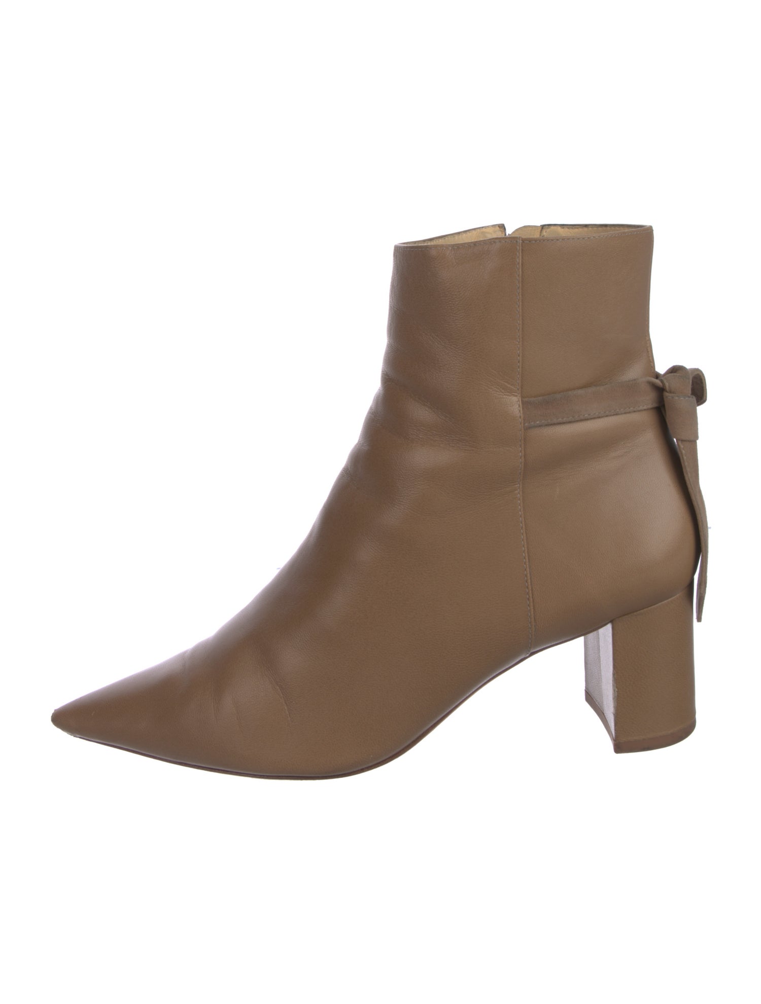 Alexandre Birman Leather Bow Accents Boots