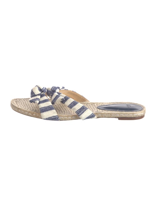 Alexandre Birman Striped Bow Accents Slides