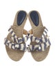 Alexandre Birman Striped Bow Accents Slides