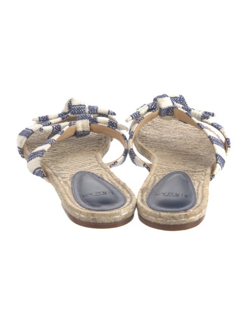 Alexandre Birman Striped Bow Accents Slides