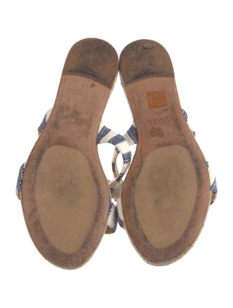 Alexandre Birman Striped Bow Accents Slides