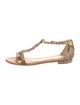 Alexandre Birman Snakeskin Animal Print T-Strap Sandals