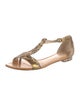 Alexandre Birman Snakeskin Animal Print T-Strap Sandals