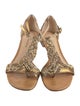 Alexandre Birman Snakeskin Animal Print T-Strap Sandals