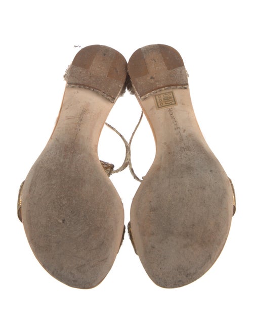 Alexandre Birman Snakeskin Animal Print T-Strap Sandals