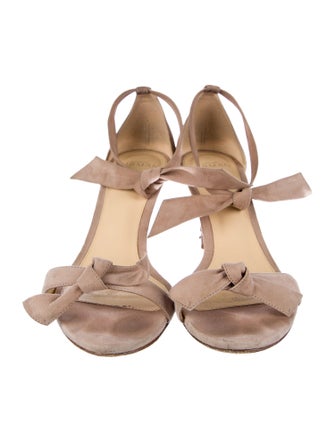 Alexandre Birman Suede Bow Accents Sandals