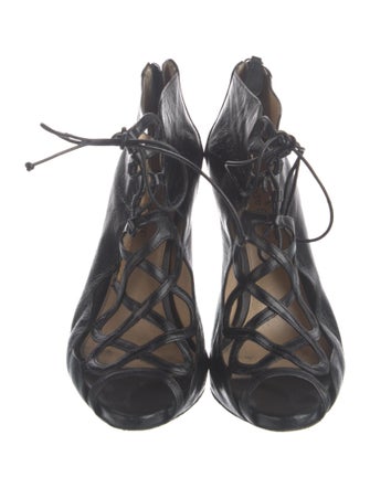 Alexandre Birman Leather Scalloped Accent Sandals