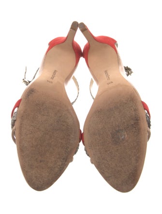 Alexandre Birman Suede Animal Print Sandals