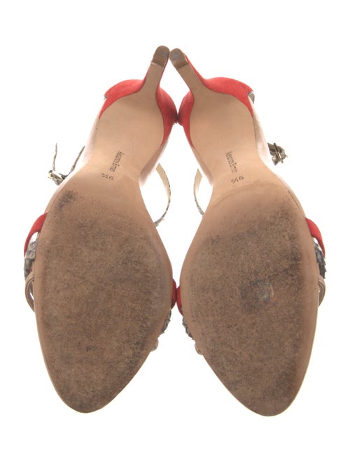 Alexandre Birman Suede Animal Print Sandals