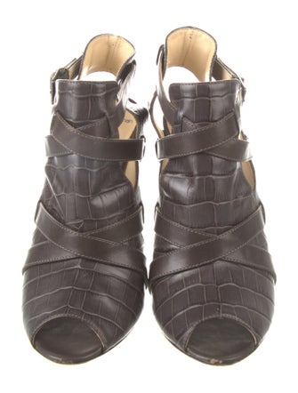 Alexandre Birman Leather T-Strap Pumps