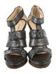 Alexandre Birman Snakeskin Animal Print T-Strap Pumps