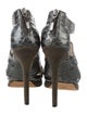 Alexandre Birman Snakeskin Animal Print T-Strap Pumps