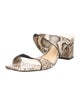 Alexandre Birman Leather Animal Print Slides