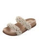 Alexandre Birman Faux Pearl Accents Leather Slides