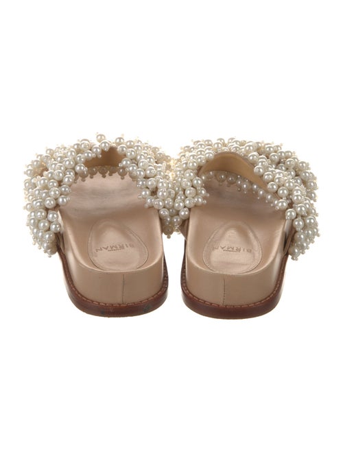 Alexandre Birman Faux Pearl Accents Leather Slides