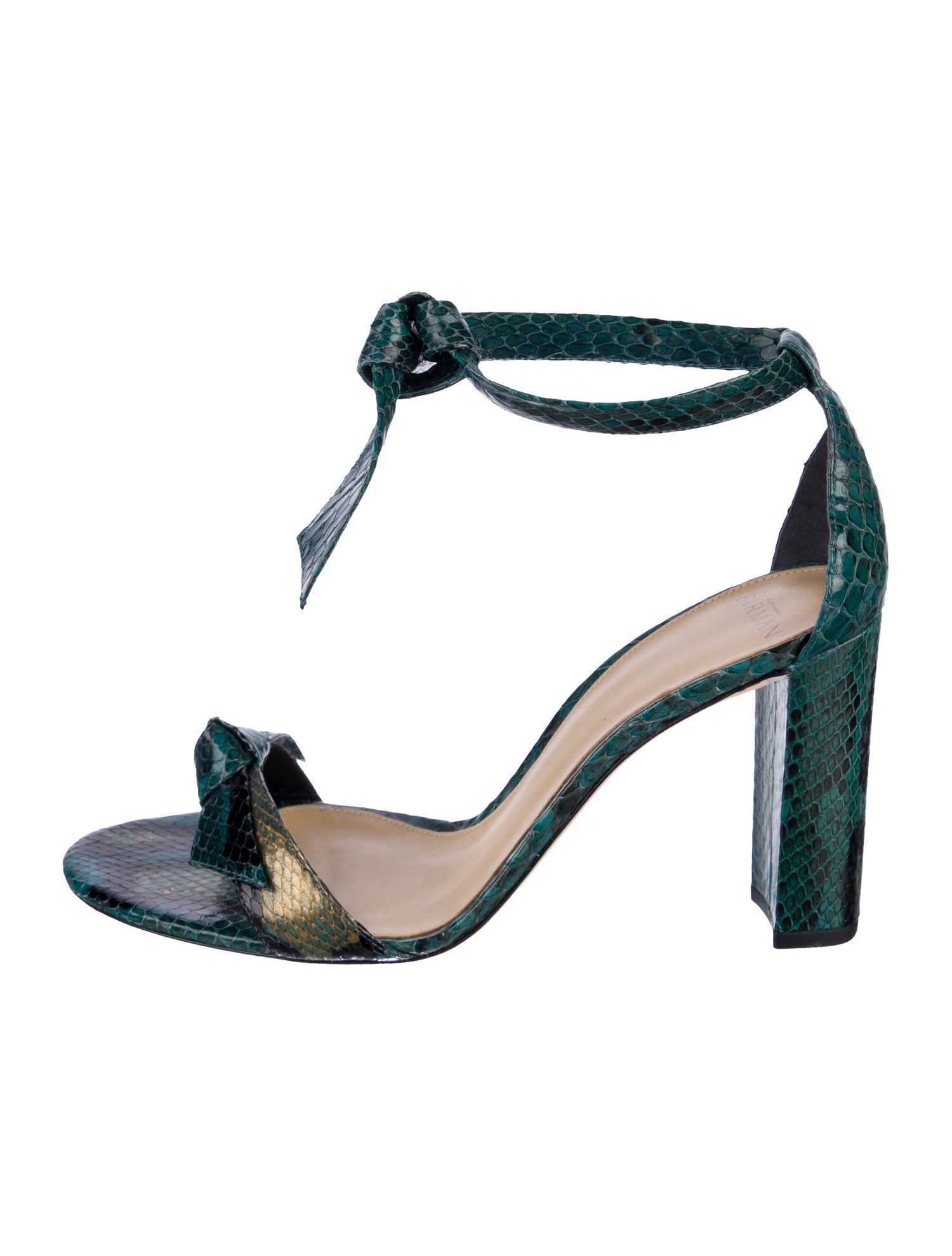 Alexandre Birman Snakeskin Animal Print Sandals