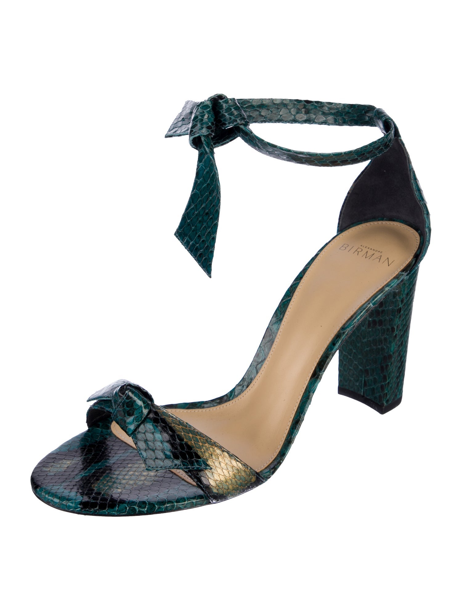 Alexandre Birman Snakeskin Animal Print Sandals