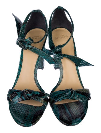 Alexandre Birman Snakeskin Animal Print Sandals