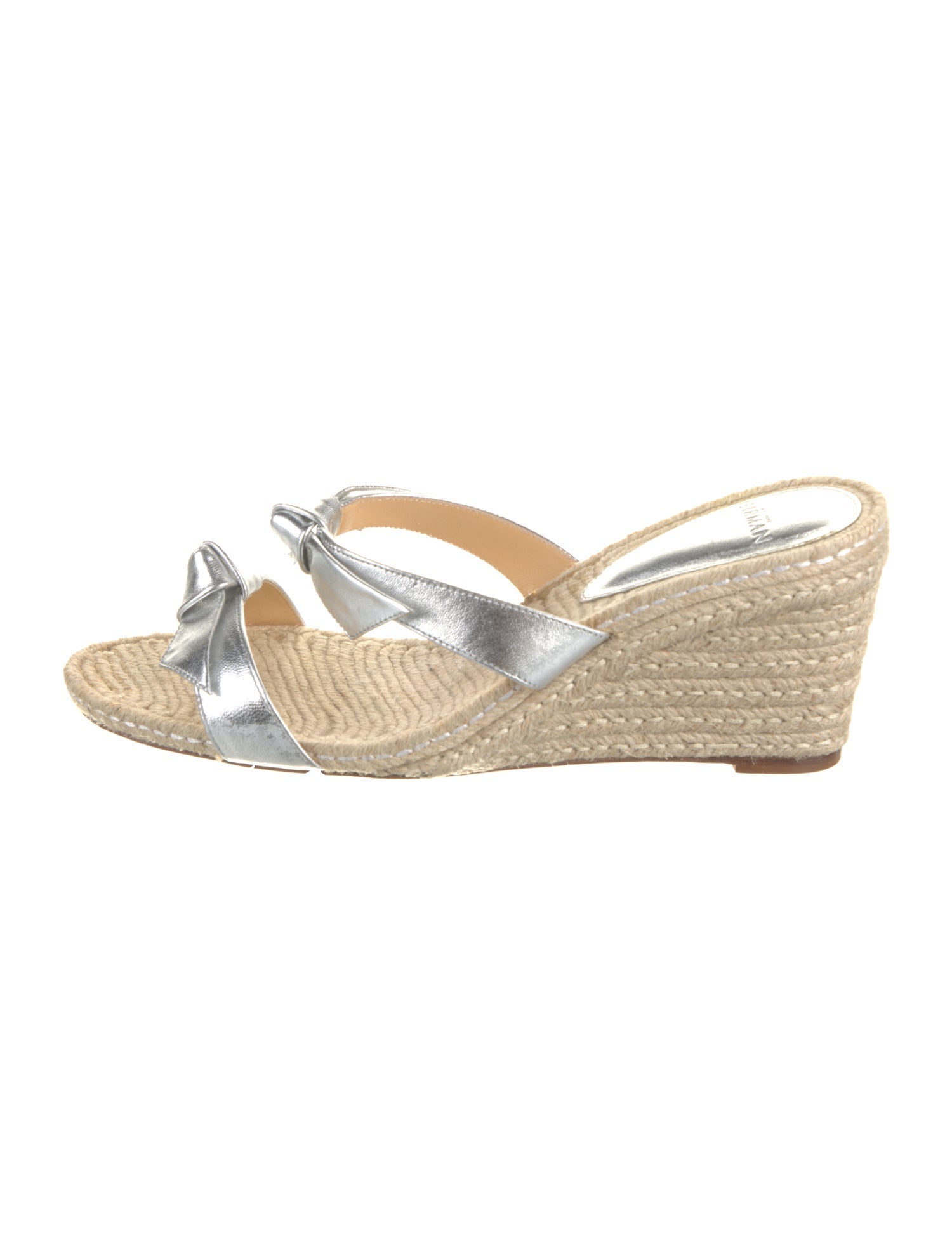 Alexandre Birman Leather Bow Accents Espadrilles
