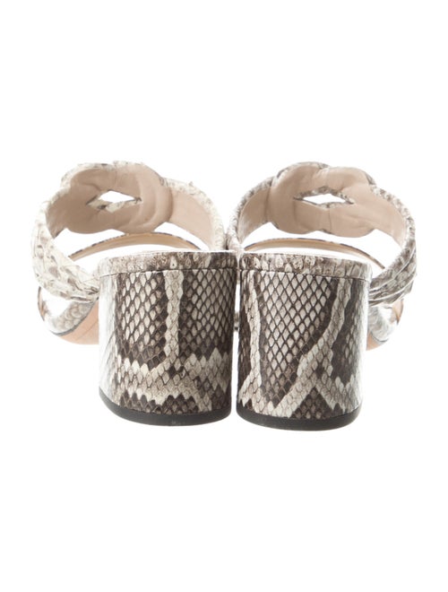 Alexandre Birman Snakeskin Animal Print Slides