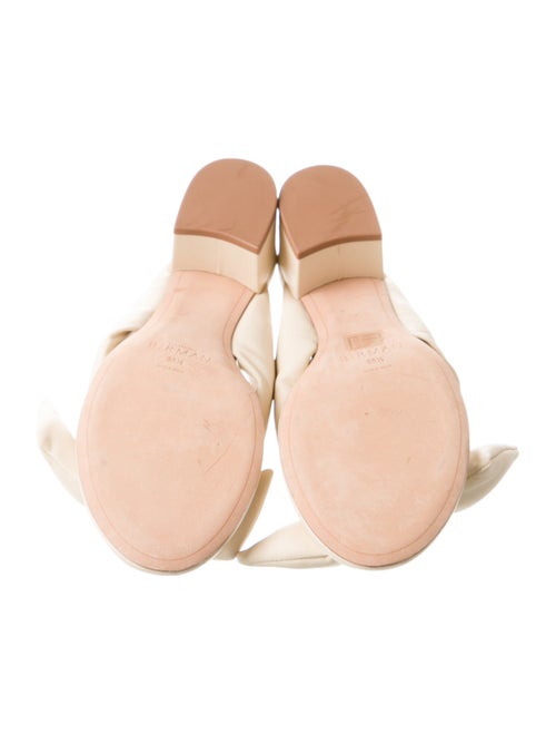 Alexandre Birman Leather Bow Accents Slides