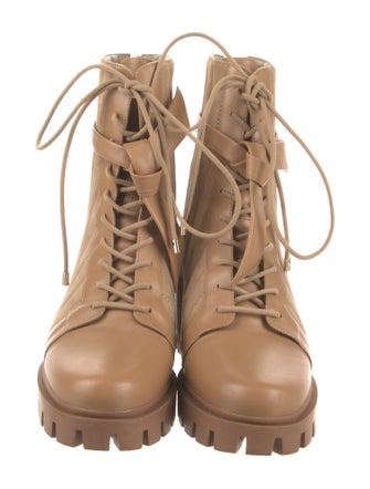 Alexandre Birman Leather Combat Boots