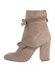 Alexandre Birman Suede Bow Accents Boots