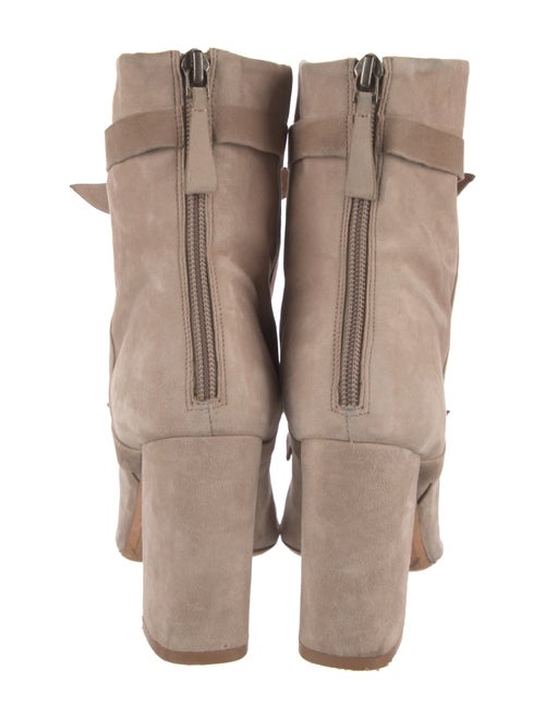 Alexandre Birman Suede Bow Accents Boots