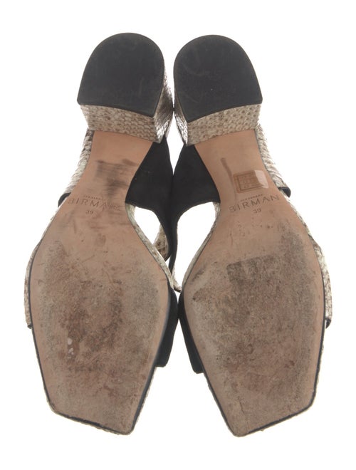 Alexandre Birman Snakeskin Animal Print Slides