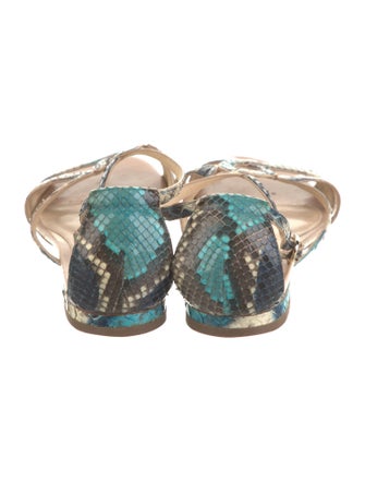 Alexandre Birman Snakeskin Animal Print Sandals