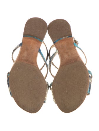 Alexandre Birman Snakeskin Animal Print Sandals