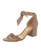 Alexandre Birman Suede Bow Accents Sandals
