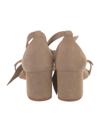 Alexandre Birman Suede Bow Accents Sandals