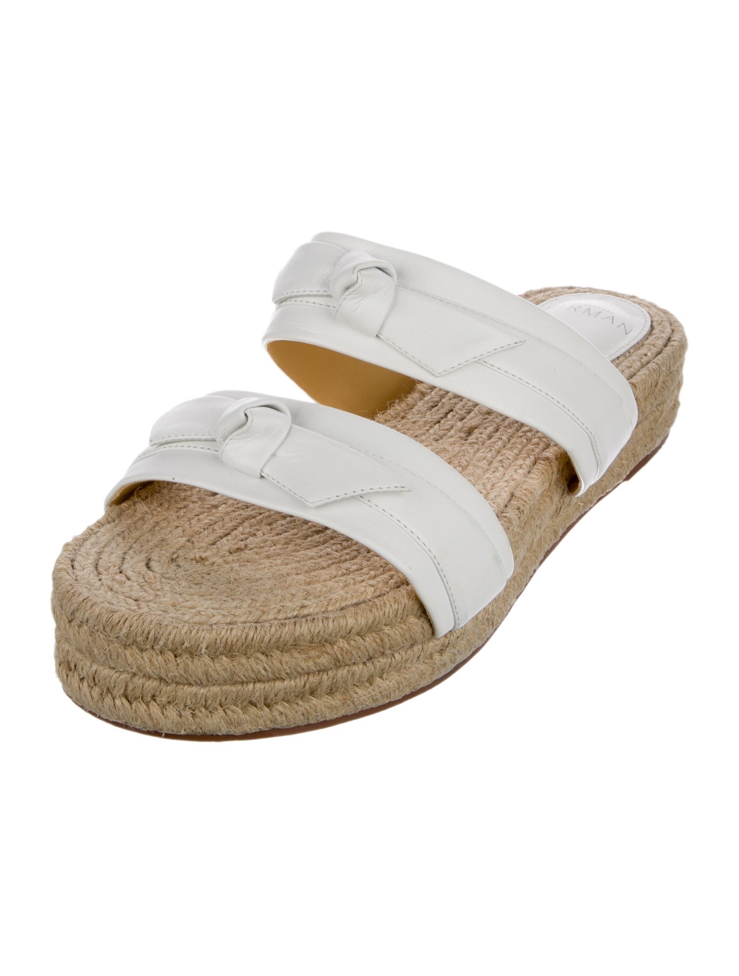 Alexandre Birman Leather Colorblock Pattern Espadrilles