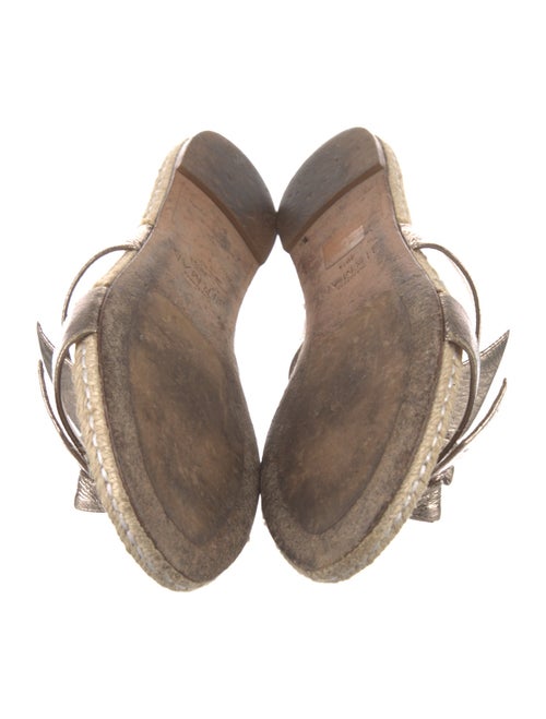 Alexandre Birman Leather Bow Accents Slides