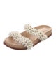 Alexandre Birman Faux Pearl Accents Leather Slides