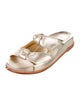 Alexandre Birman Leather Bow Accents Slides