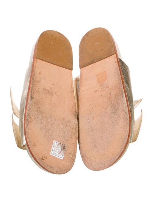 Alexandre Birman Leather Bow Accents Slides