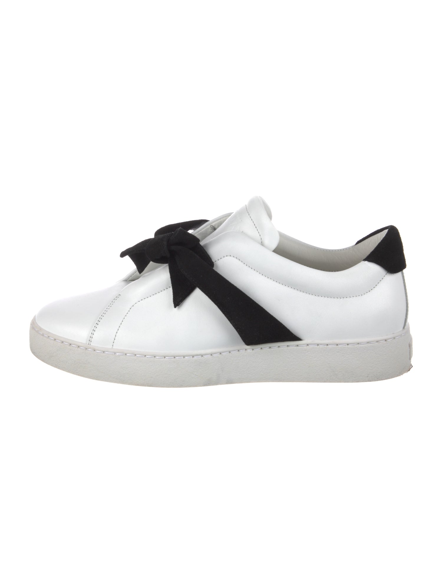 Alexandre Birman Leather Bow Accents Sneakers
