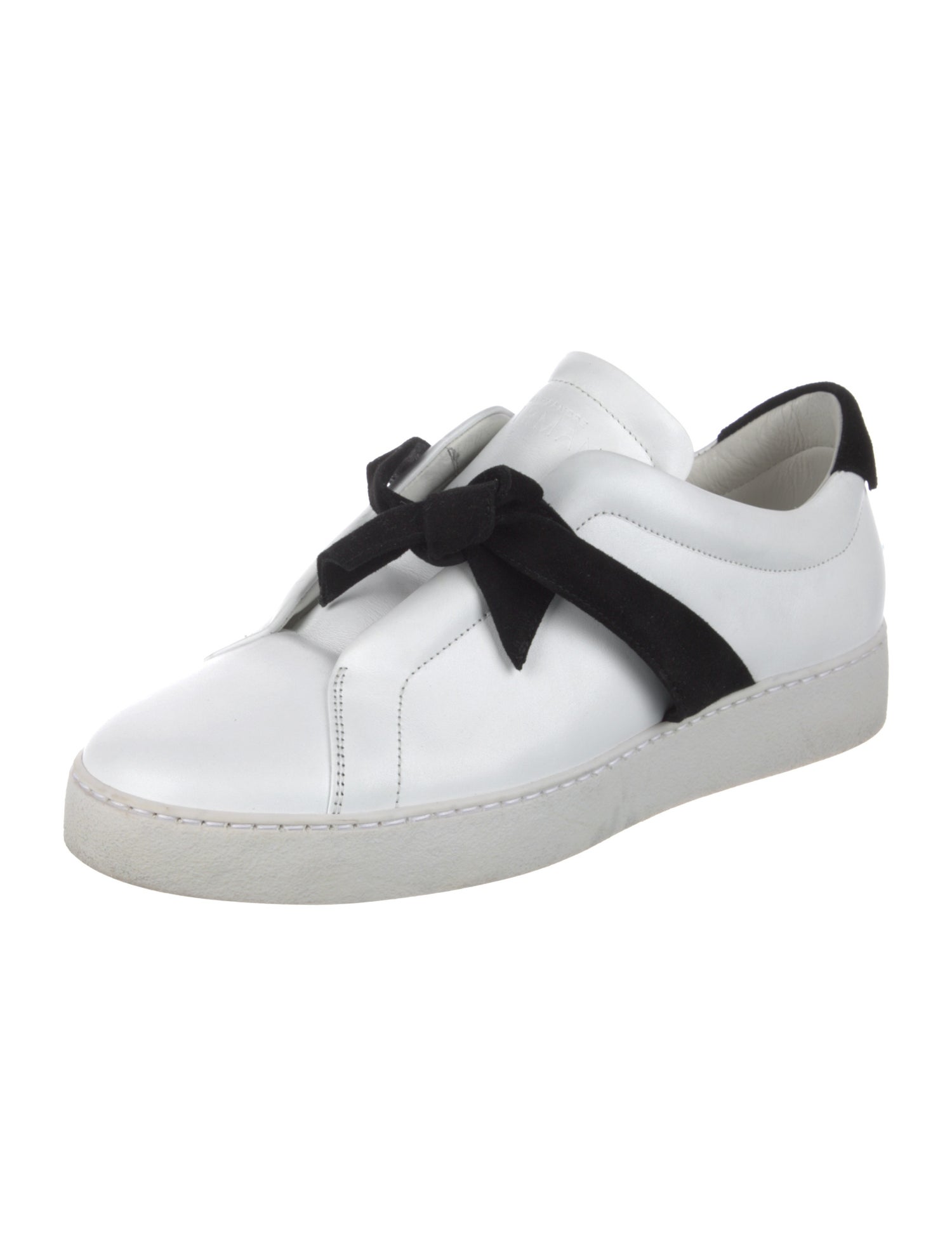 Alexandre Birman Leather Bow Accents Sneakers