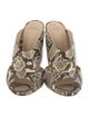 Alexandre Birman Snakeskin Animal Print Slides