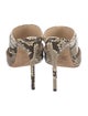 Alexandre Birman Snakeskin Animal Print Slides