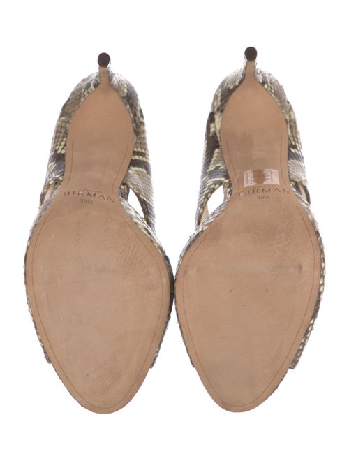 Alexandre Birman Snakeskin Animal Print Slides